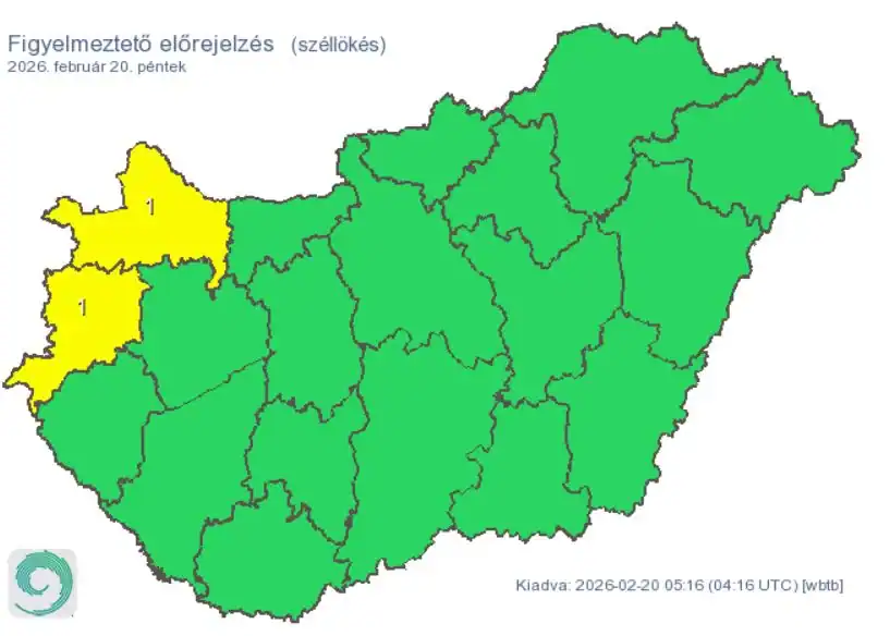 Vészjelzés 16 megyére, brutális havazás, hófúvás, ónos eső és szélvihar veszélyezteti az országot.